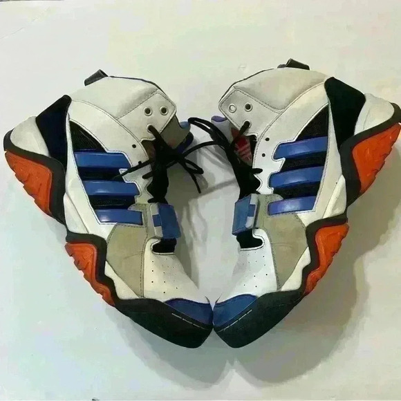 Mens Adidas Streetball 1.5 G99873 Basketball Leather White/Blue/Orange Size 11 - Picture 3 of 12